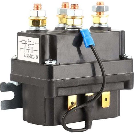 Relais de contacteur solénoïde de treuil 12 V 250 A pour véhicules tout-terrain, VTT et VUS avec treuils de 3 000 à 5 000 lb (1/3)