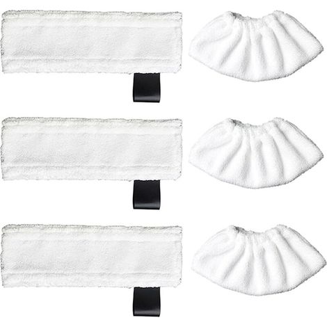 3 paquets de chiffons de rechange en microfibre et 3 paquets de chiffons en microfibre pour Karcher Easy Fix SC1/SC2/SC3/SC4/SC5/SV7, chiffons accessoires Kärcher Easy Fix-DOU
