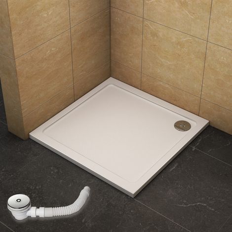 OCEAN Receveur de douche 76x76cm,hauteur:3cm,livré avec la bonde et le tuyau modèle de Renici (1/2)