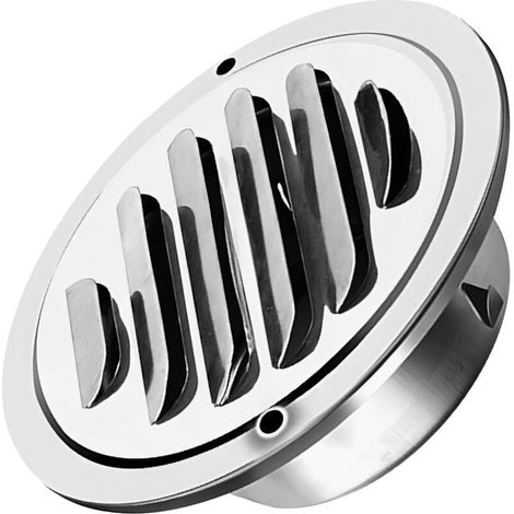 Runde Lüftungsabdeckung mit Gitter, Lamellenhaube, für Öffnungen Ø 100 mm, silberfarben, für Wände, Decken, Garagen (1/5)