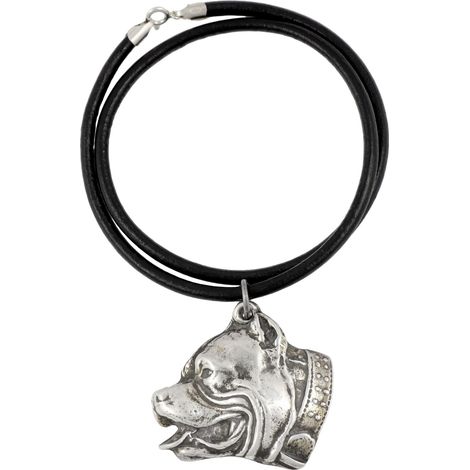American Pit Bull Terrier, Pit Bull, American Pit Bull Terrier, Pitbul, apbt - collana per cani, ciondolo placcato argento per amanti dei cani, gioielli unici di Art-Dog (1/5)