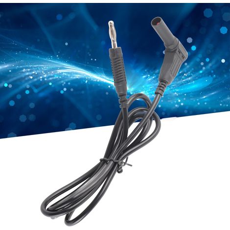 J.70012 Messleitung mit 4-mm-Bananenstecker, Schutzmessleitung mit 4-mm-Bananenstecker, schwarz (1/5)