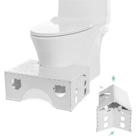 Tabouret de toilette pliable – Design breveté pour angle de 35° – Capacité jusqu'à 120 kg – Dimensions 44,5 x 32 x 18 cm (1/5)