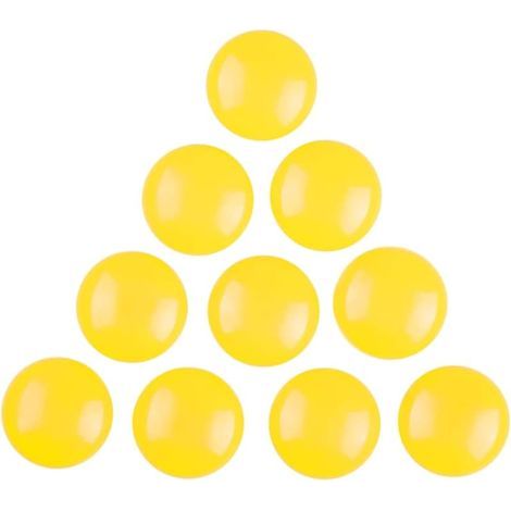 Lot de 10 aimants de bureau - 30 mm - Rouge / Jaune / Orange / Violet / Vert - Pour réfrigérateur et tableau blanc (1/4)