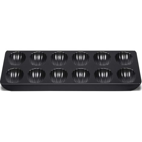 Patisse, Teglia da forno per 12 Madeleine, 40 x 19 cm, Nero (schwarz)