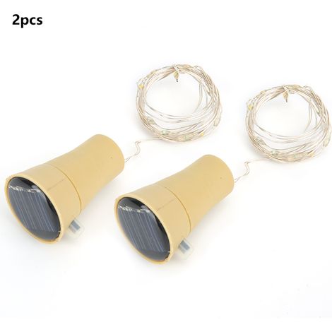 Bouchon De Bouteille Solaire - Lumière Led Flexible - Pour Jardin Fête Barbecue - Lot De 2 (1/5)
