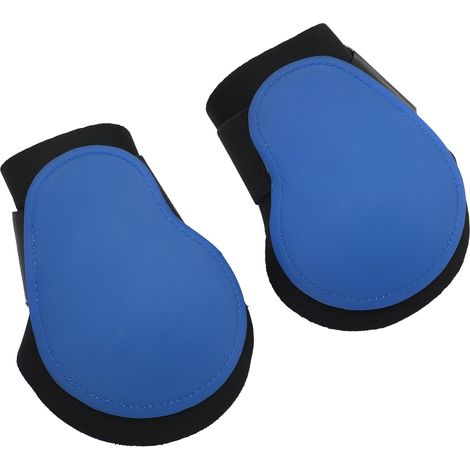 Lot de 2 guêtres de soutien réglables et légères pour chevaux, idéales pour les cavaliers amateurs. Couleur : bleu, pour les membres postérieurs (taille L). (1/5)