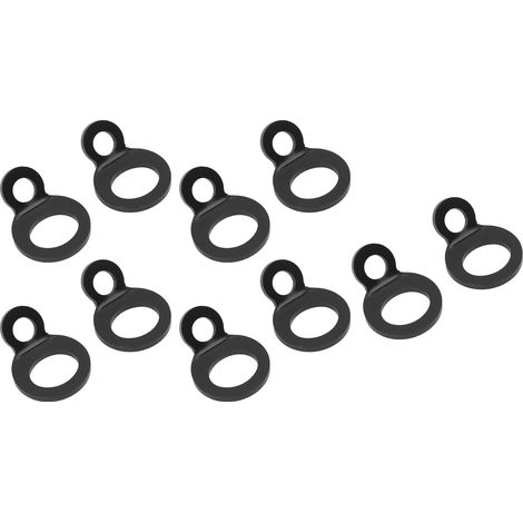 10 Stück O-förmige Ankerhaken, schwarze Edelstahl-Zurrösen für Anhänger, Fahrräder und LKW (1/5)