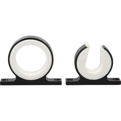 Lot de 2 supports de cannes à pêche horizontaux et verticaux en aluminium, pour bateaux, voitures, camions et camping-cars (noir). (1/5)