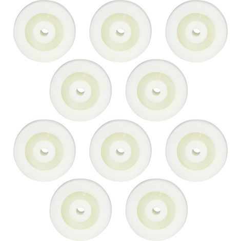 10 pièces 2 pouces roue en Nylon poulie ronde roulette 20KG charge maximale (1/5)