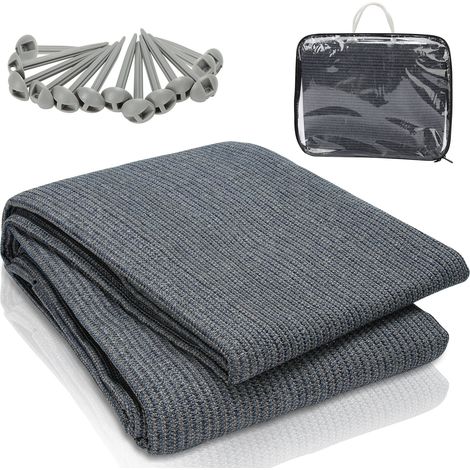 SWANEW Stuoia per tenda da campeggio, Stuoia per tenda da campeggio, Stuoia per tenda da campeggio, Telo da terra per caravan 250x400CM,Grigio (1/5)