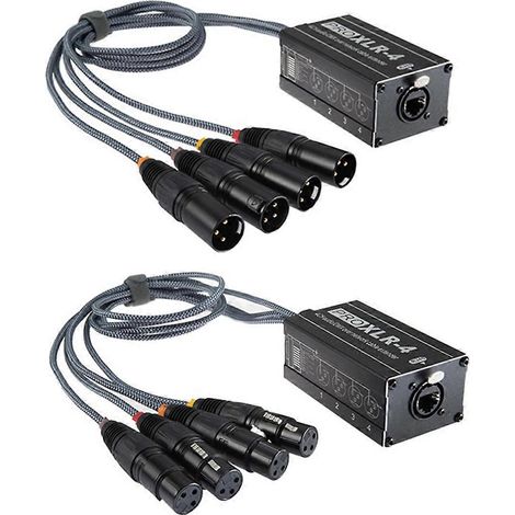 Adaptateur XLR/Ethercon RJ45 Cat5/Cat6 Ethernet Extender, Noir-- (1/5)