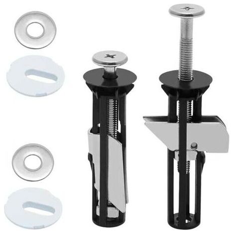 Ensemble de vis de siège de toilette 2 pièces, vis de charnière, vis d'expansion et fixations M5, écrous et boulons en acier inoxydable, accessoires d'entretien du couvercle de toilette, facile à inst (1/4)