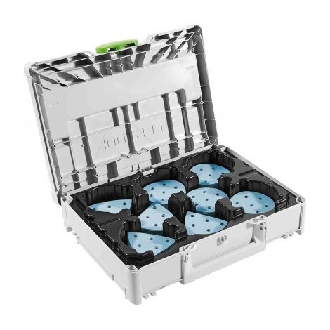 Festool SYS-STF D90/V93 GR-Set Kit di abrasivi Granat in Systainer 160 Pz.