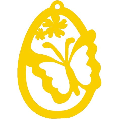 7. Durchbrochener Schmetterlingsanhänger in Form eines Eis