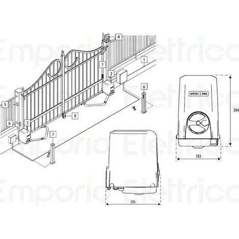faac kit motorisation energy 24v dc energy kit safe 104575fr