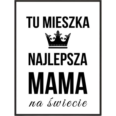 Un regalo para mamá en el Día de la Madre. Un póster con marco negro. La mejor foto de mamá. (1/5)