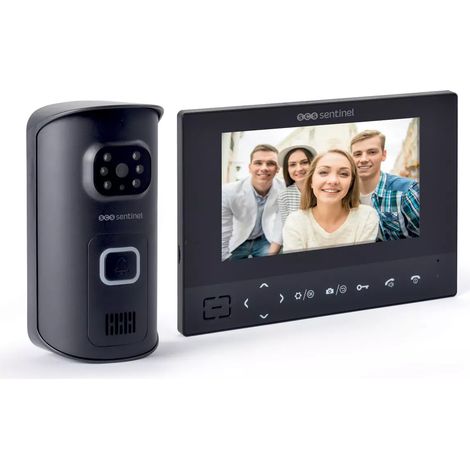 Scs Sentinel – Interphone vidéo sans fil 200 mètres – Vision nocturne 6 LED – Grand angle 110° – Enregistrement photos et vidéos – Installation facile