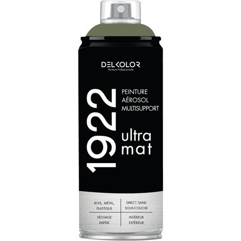 Delkolor 1922 peinture multi-support aérosol mat 400 ml  Couleur: KAKI (1/2)