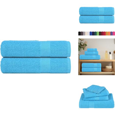 Handtücher 2 Stk. Türkis 50x100 cm 360 g/m² 100% Baumwolle - Handtuch - Handtücher - Badetuch - Gesichtstuch (1/5)