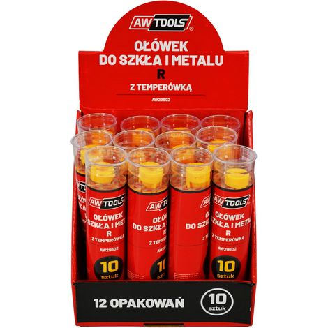 AWTOOLS Lápiz de cristal y metal R AMARILLO 10 unidades (1/3)