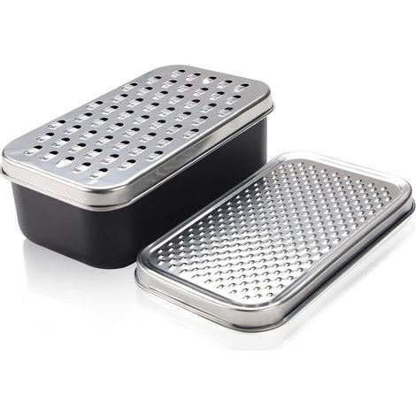 JSSEVN-Râpe à fromage avec récipient, râpe à fromage en acier inoxydable, râpe à boîte multifonctionnelle (1/5)