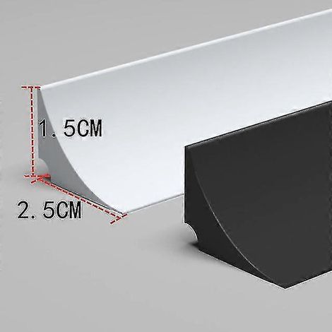 Bande d'étanchéité en silicone flexible de 3 m pour comptoir de cuisine, salle de bain et douche, avec séparation sèche et humide.-60cm-white