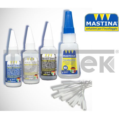 KIT MASTINA 25gr COLLA + SABBIA MINERALE INCOLLATUTTO PROFESSIONALE