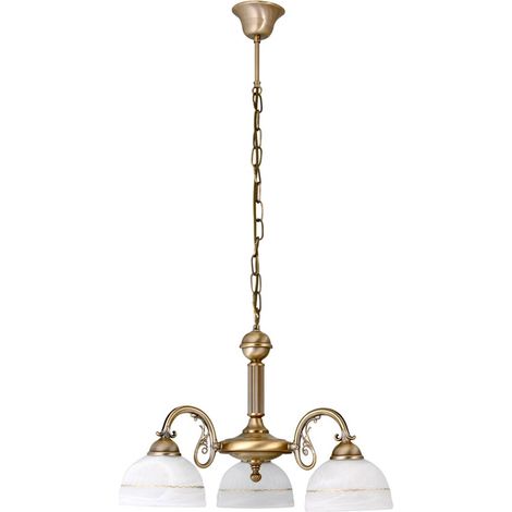 Lampada a sospensione bronzo vetro metallo Flossi Ø54cm H: 40cm (1/4)