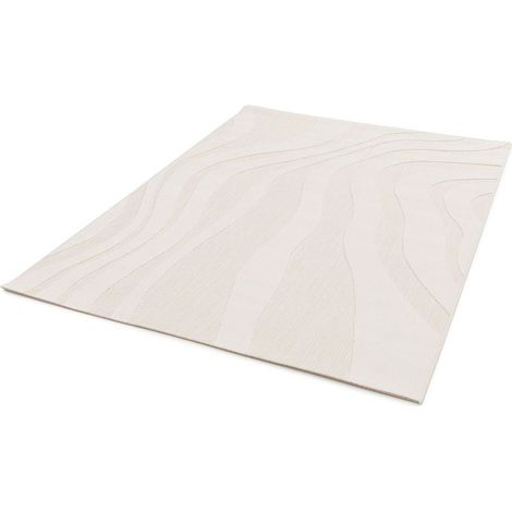 BOBOCHIC - Tapis poils ras NOELIA motif abstrait  200x290 Beige