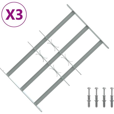 vidaXL Security Grille for Windows with 3 Crossbars 3 pcs 430-740 mm