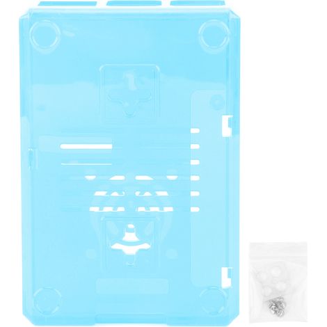 Coque ABS givrée de protection pour Raspberry Pi 3B 3B+, boîtier style E avec vis (Bleu) (1/5)