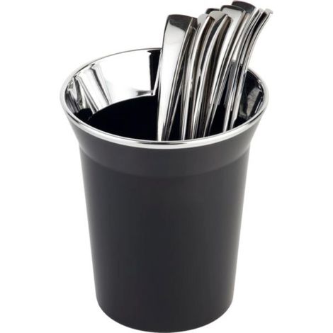 APS Top Chrom poubelle de table/couverts, noir, contenance 1 litre