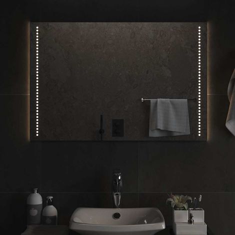 Miroir de salle de bain à LED-Miroir de maquillage avec LED 90x60 cm 163392 (1/5)
