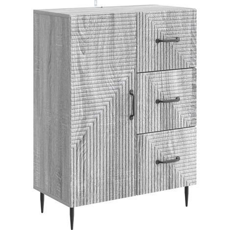 Sideboard Graues Sonoma 66 x 34,5 x 89,5 cm Holzwerkstoff vidaXL