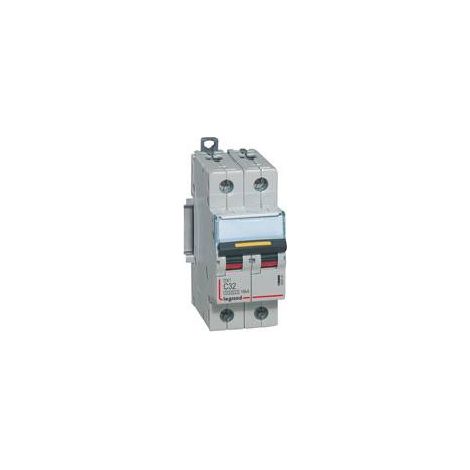 Disjoncteur DX³10000 16kA arrivée haute et départ bas à vis 2 Pôles de 230V à 400V 32A Coube C 2 modules LEGRAND 409224