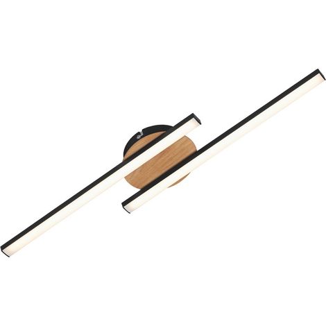BRILONER Go LED Deckenleuchte, Warmweißes Licht, schwarz, 56 x 12 x 3,7 cm