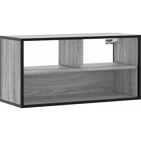 Mobile TV Armadietto TV Mobile Porta TV Grigio Sonoma 80x31x39,5 cm Legno Multistrato Metallo (1/4)