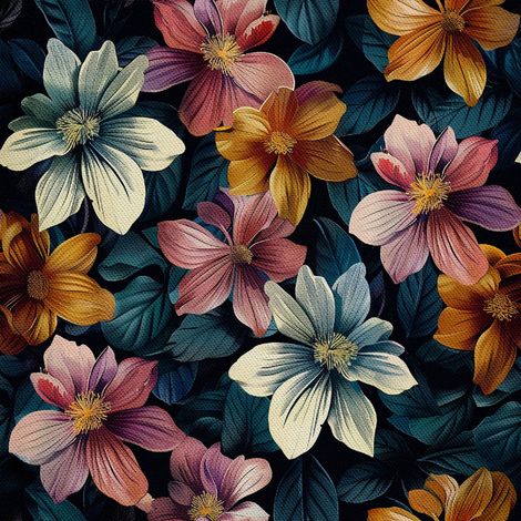 Tela decorativa para exteriores Oxford - Motivo de flores I DX5647 (1/5)
