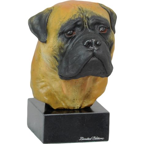 Bullmastiff, Bulmastif - statuette peinte, figurine, réalisée par un artiste, marque Art-Dog (1/4)