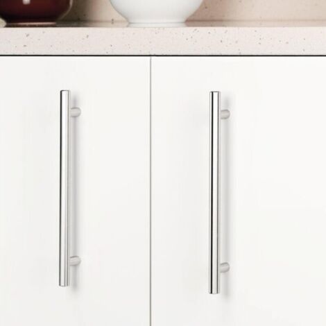 Poignée de meuble, poignée de porte, poignée d'armoire, poignée de cuisine, espacement des trous 96 mm, argent, acier inoxydable, 2 pièces (1/4)