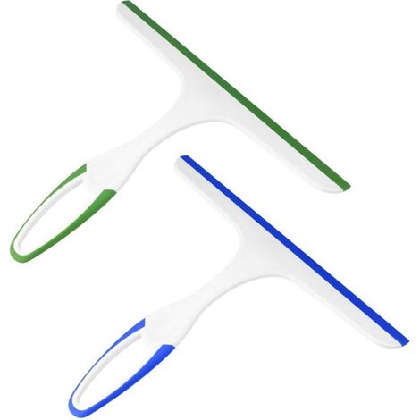 Pack Shower Squeegee, Shower Glass Door, Car Window, Windshield, Mirror, Tile, Wiper Scraper with Hook, Window Cleaning Squeegee