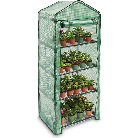 Relaxdays Greenhouse 4 Levels Tear-Resistant Growth Support for Plants, Levels Each of 60 x 46 cm (23.6 x 18.1 in) (1/5)