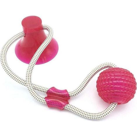 Jouet molaire multifonction pour animaux de compagnie, balle rebondissante avec ventouse puissante, nettoyage durable des dents (1/5)