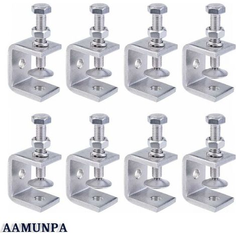 Serre-joints en C, lot de 8 serre-joints robustes en acier inoxydable 304, serre-joints en acier inoxydable, serre-joints robustes, serre-joints robustes en acier inoxydable pour le bricolage, le trav (1/5)