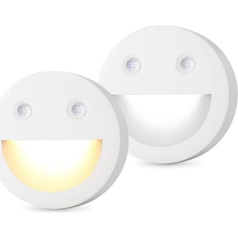 LED-Nachtlicht mit Bewegungsmelder für Treppen oder Flure, 2700K (warmes Licht) oder 5000K (kaltweiß). Vielseitige Beleuchtung.