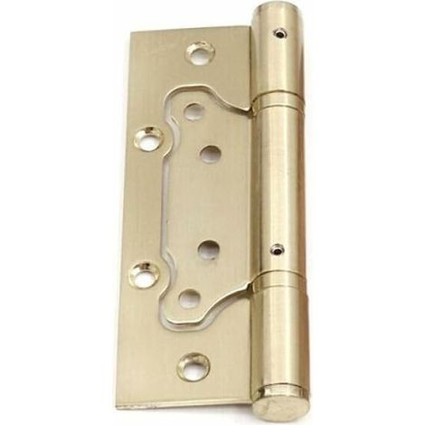 royaluxe- Charniere De Porte En Bois Charnières Hydrauliques Tampons 2Pcs Acier Inoxydable De 5 Pouces Portes À Fermeture Et Fermeture Automatiques Charnières À Ressort De Porte Invisibles Or (1/5)