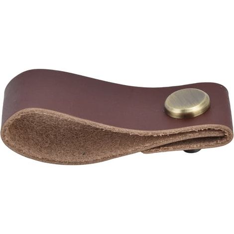 Poignée de valise en similicuir, poignée de meuble invisible moderne avec un trou pour porte et armoire, marron foncé (1/5)