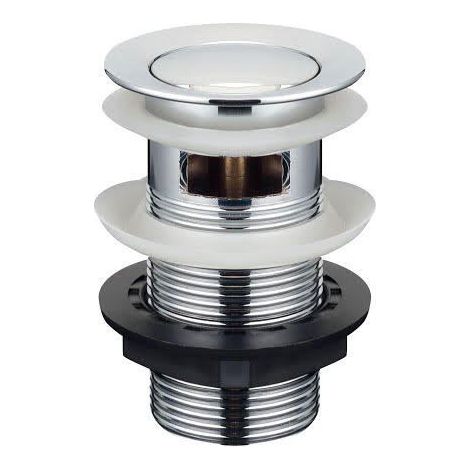 Pop Up Basin Waste Slotted Bathroom Chrome Sink Push Button Click Clack Plug Kit