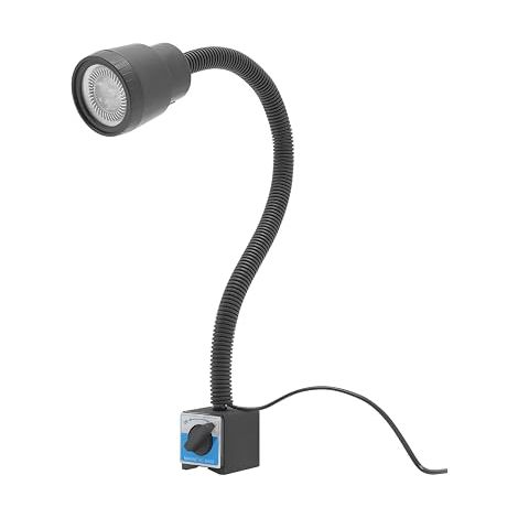 Lampe de travail LED pour machine avec pied magnétique Lampe d'atelier flexible et réglable avec double tuyau (50 cm) IP50, 600 lumens, idéale pour tour, fraiseuse et atelier (1/5)